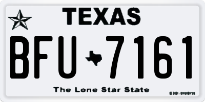 TX license plate BFU7161