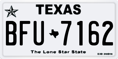 TX license plate BFU7162