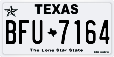 TX license plate BFU7164
