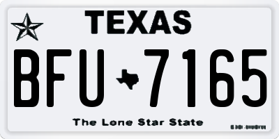 TX license plate BFU7165