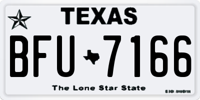 TX license plate BFU7166