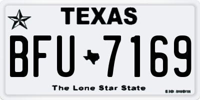 TX license plate BFU7169