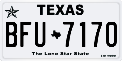 TX license plate BFU7170