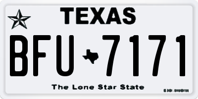 TX license plate BFU7171