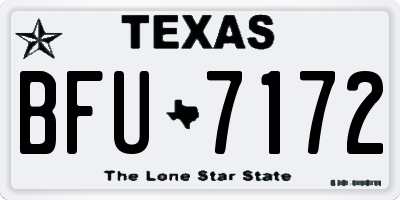 TX license plate BFU7172