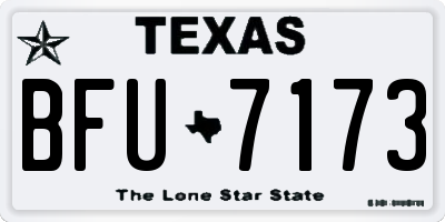 TX license plate BFU7173