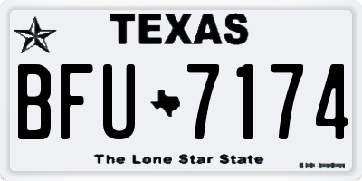 TX license plate BFU7174