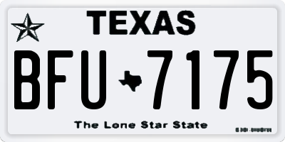 TX license plate BFU7175