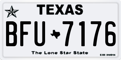 TX license plate BFU7176