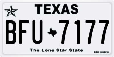 TX license plate BFU7177