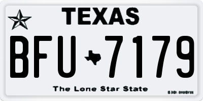 TX license plate BFU7179