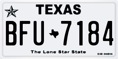 TX license plate BFU7184