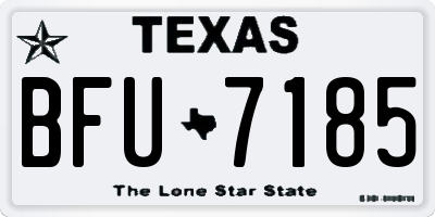 TX license plate BFU7185