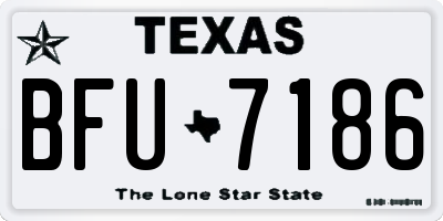 TX license plate BFU7186