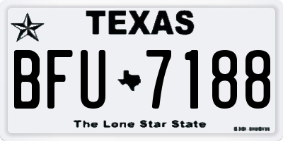 TX license plate BFU7188