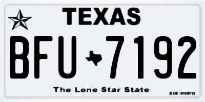 TX license plate BFU7192