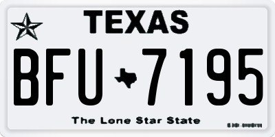 TX license plate BFU7195
