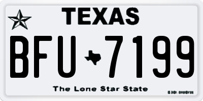 TX license plate BFU7199