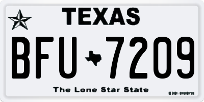 TX license plate BFU7209