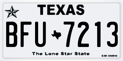 TX license plate BFU7213