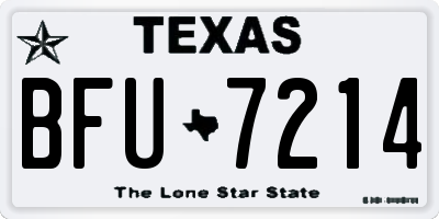 TX license plate BFU7214