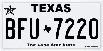 TX license plate BFU7220