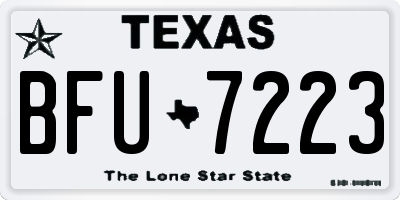 TX license plate BFU7223