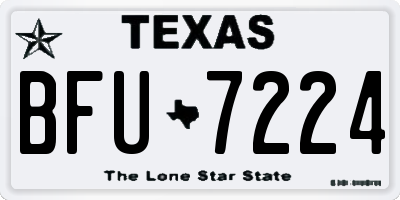 TX license plate BFU7224