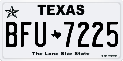 TX license plate BFU7225