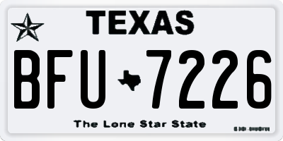 TX license plate BFU7226