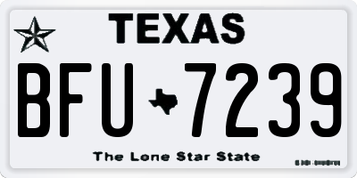 TX license plate BFU7239