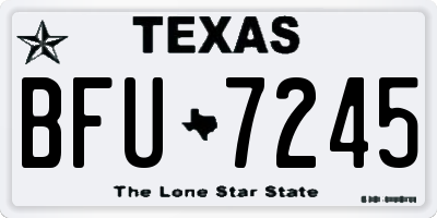 TX license plate BFU7245