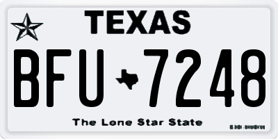 TX license plate BFU7248