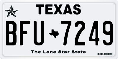 TX license plate BFU7249