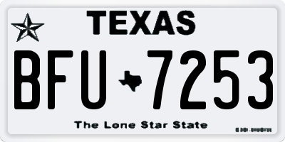 TX license plate BFU7253