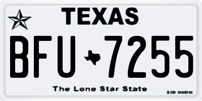 TX license plate BFU7255