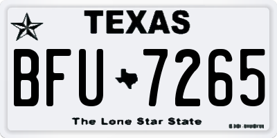 TX license plate BFU7265