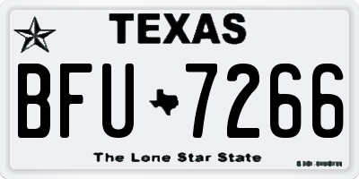 TX license plate BFU7266