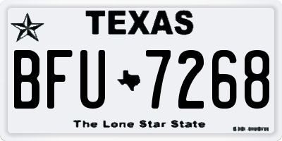 TX license plate BFU7268