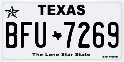 TX license plate BFU7269