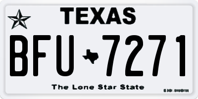 TX license plate BFU7271