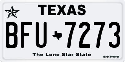 TX license plate BFU7273