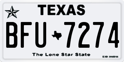 TX license plate BFU7274
