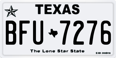 TX license plate BFU7276