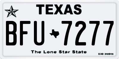 TX license plate BFU7277