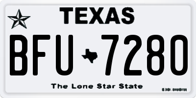TX license plate BFU7280
