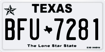 TX license plate BFU7281