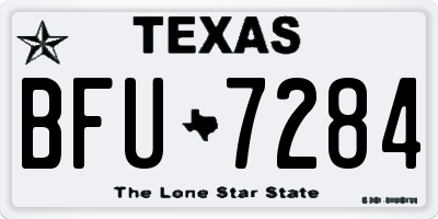 TX license plate BFU7284