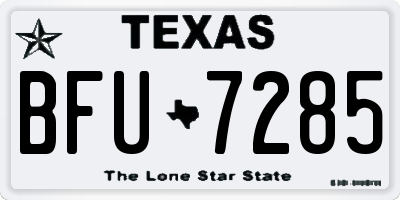 TX license plate BFU7285