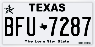 TX license plate BFU7287